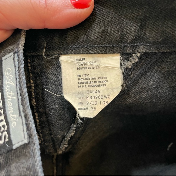 Vintage Rockie Mountain Jeans 9/10 Women’s 26x36 Black Made In USA RN17902 - Picture 7 of 12